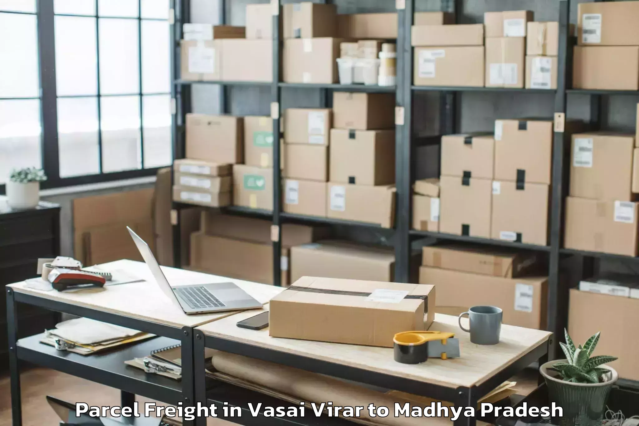 Top Vasai Virar to Mandsaur Parcel Freight Available